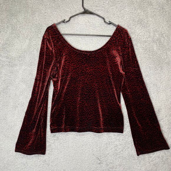 Vintage No Boundaries bell sleeve top gothic grunge witchy whimsigoth y2k L - Picture 2 of 8